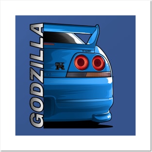 Godzilla - Skyline R33 Posters and Art